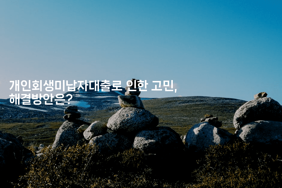 개인회생미납자대출로 인한 고민, 해결방안은?-맛꾸루